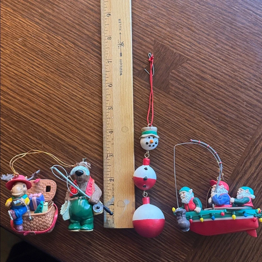 Fisherman Holiday Ornament Set